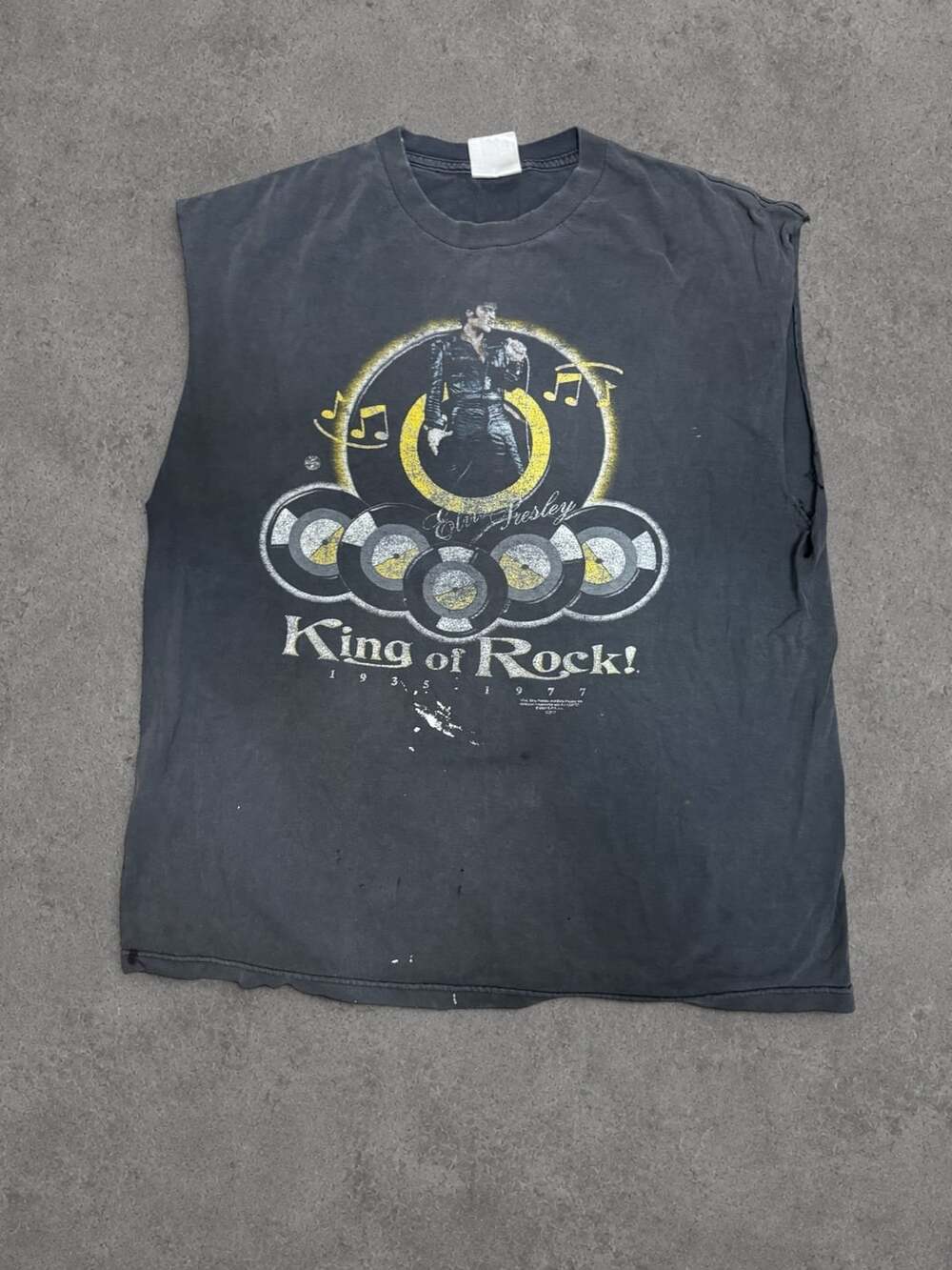 Vintage 2000 Elvis Presley King of Rock Sleeveless T-Shirt